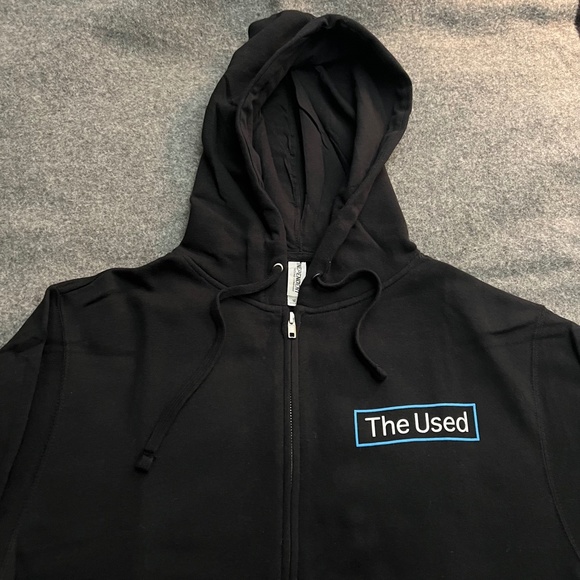 THE USED The Canyon Black Zip-Up Tour Hoodie MEDIUM - Picture 2 of 8